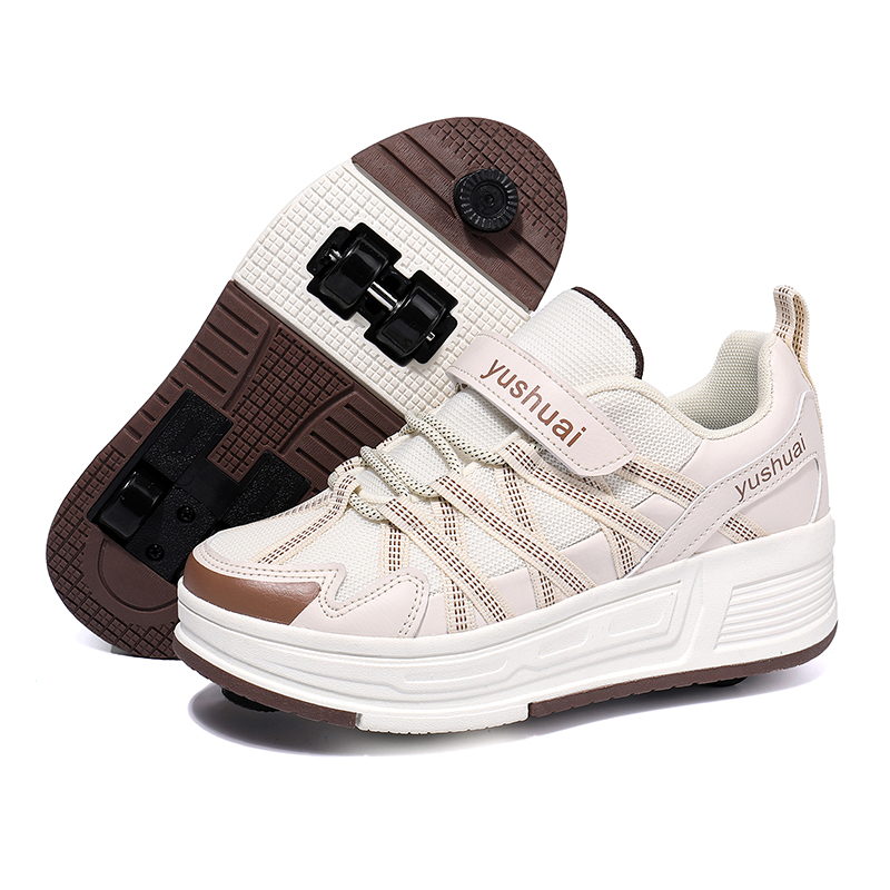 Skateboard - Automatische, intrekbare, onzichtbare, vierwielige, loopbare skateboardschoenen