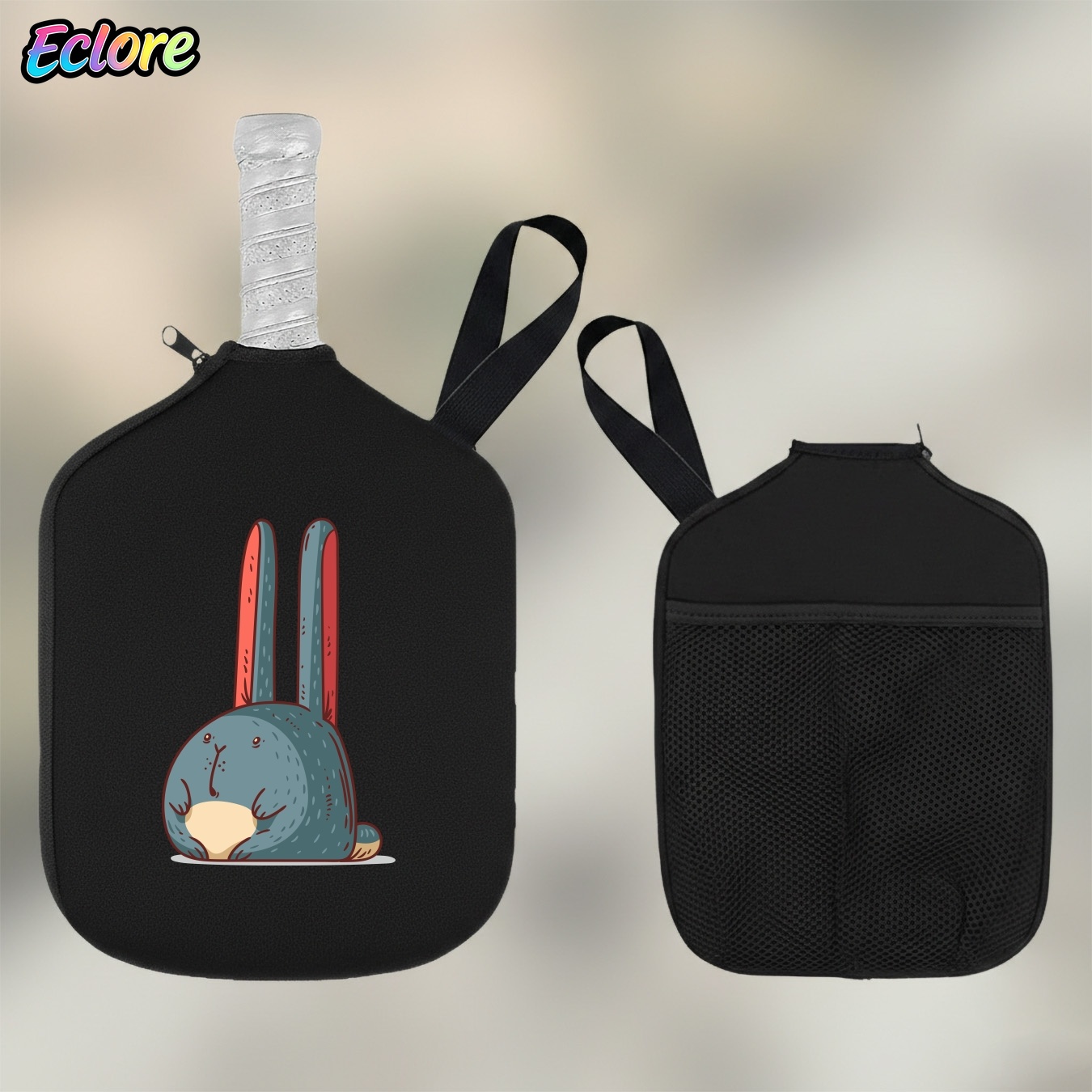 Tennis Racket - Schattige konijnen-pickleball-paddle tas, duurzame cartoon racket