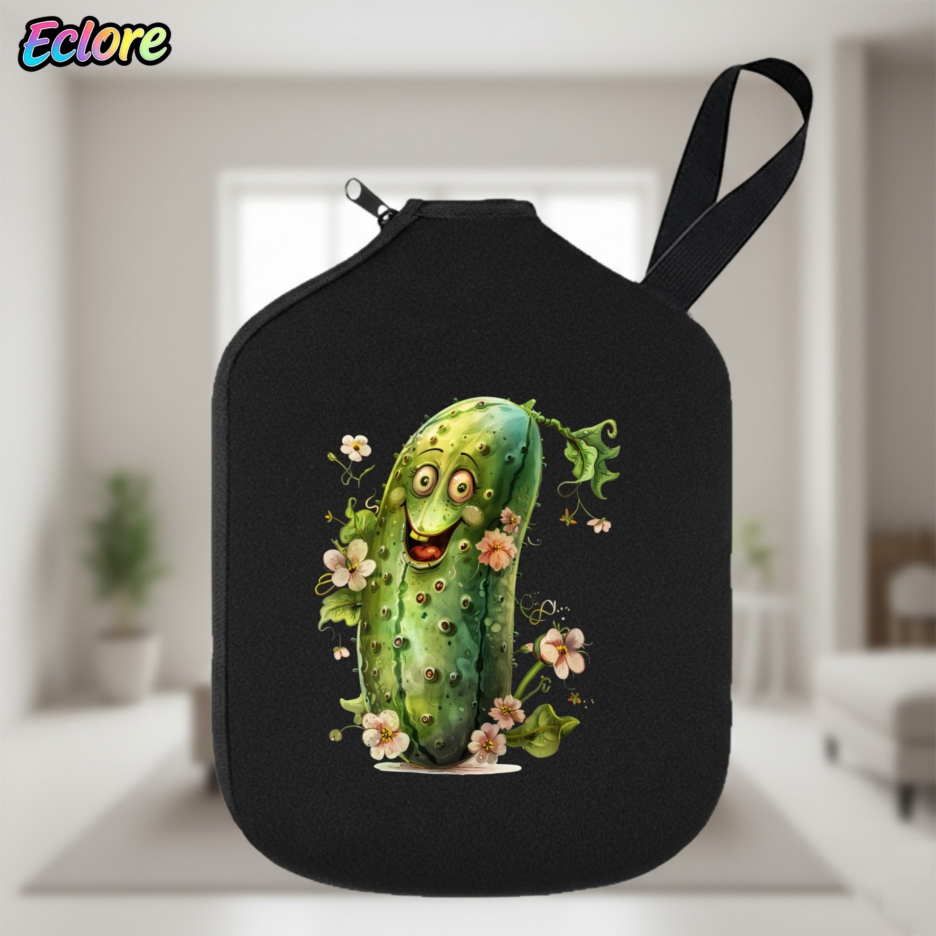 Tennis Racket - Cartoon Smile Pickleball Paddle Cover Zachte,