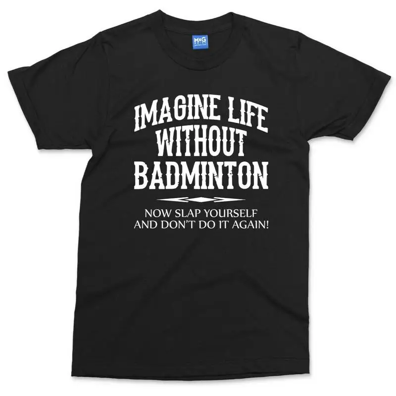 Badminton Racket - Grappig badminton T-shirt heren sport racket