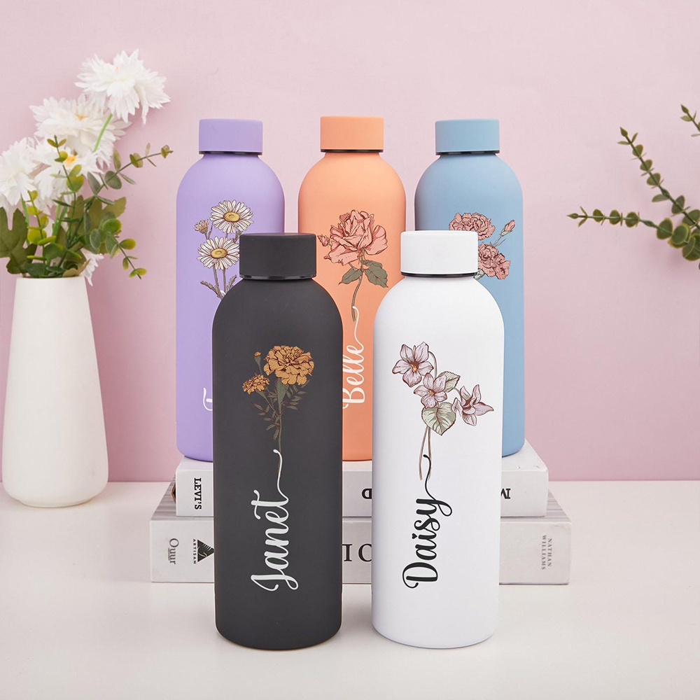 Geïsoleerde fles met bloemenpr - Sports Water Bottle Insulated recensie en prijs