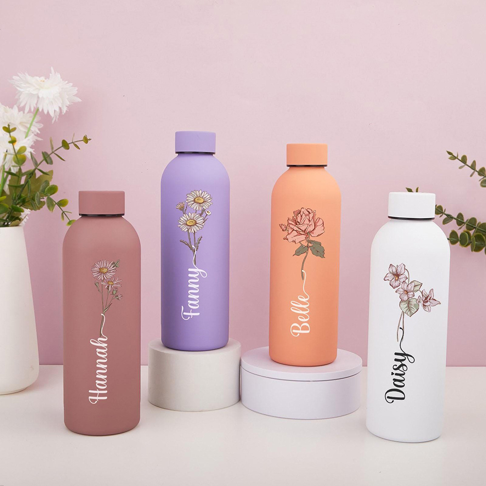 Geïsoleerde fles met bloemenpr - Sports Water Bottle Insulated recensie en prijs