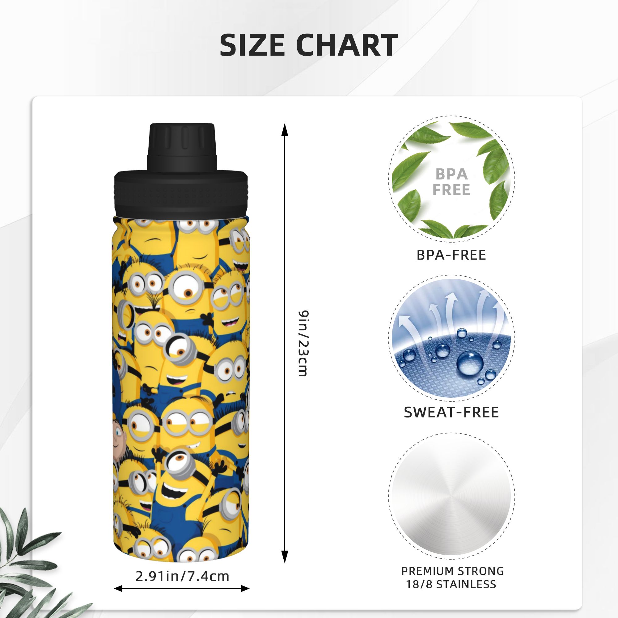 Cartoon M-Minions 18OZ Sport G - Sports Water Bottle Insulated recensie en prijs